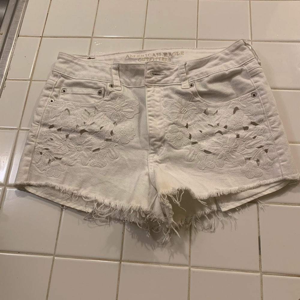 Floral Denim Hi Rise American Eagle Shirts